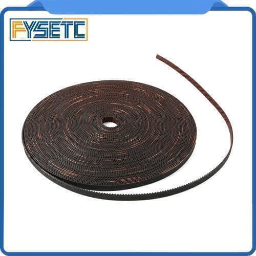 BLV 3d Printer X/Y Axis Belt GATES-LL-2GT Gear Fiberglass Reinforced Rubber Belt GT2 Width 6MM 4 Meters Long