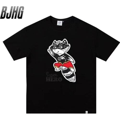 S-7XL Cotton Cartoon T-shirt For Men And Women All-match Round Neck Short-sleeved Large Size T-shirt Mens Top Bottoming Shirt