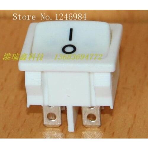 [SA]Trigger power switch Pyunik PRONIC white square legs dual single rocker switch reset BR-24C--50pcs/lot