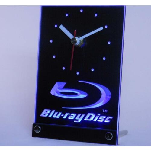 Tnc0430 Blu-ray Disc Logo Table Desk 3D LED Clock