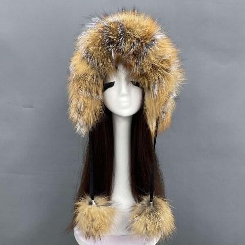 High Quality Winter Unisex Hat Natural Fashion Fox Hat Female Cap Ture Fur Hat