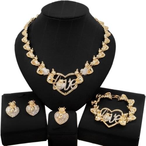 Yulaili Hot Sale XO New Love Diamond Jewelry Set and Birthday Gifts For Cool Girls in Europe and America Wearing Jewelry Sets