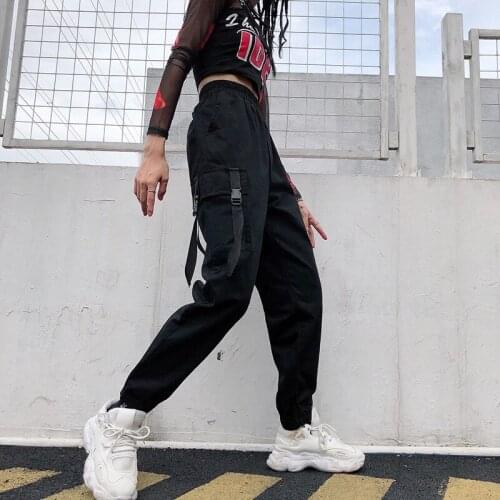 Women pants spring traf Korean version of thin nine points harajuku Womens pants handsome and thin tooling y2k pants for women
