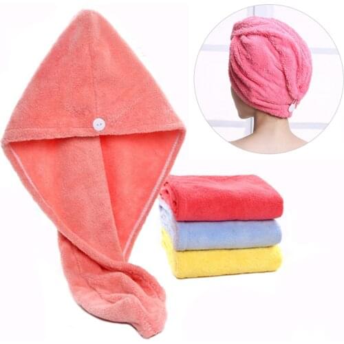 Women Bathroom Super Absorbent Quick-drying Thicker microfiber Bath Towel Hair Dry Cap Salon Towel rapid drying hair towel
