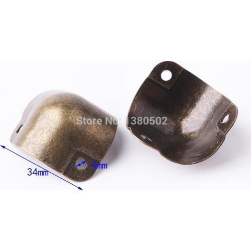 10pcs/lot 34mm Antique Bronze Color Corner Protector Box Furniture Corner Brackets for wardrobe