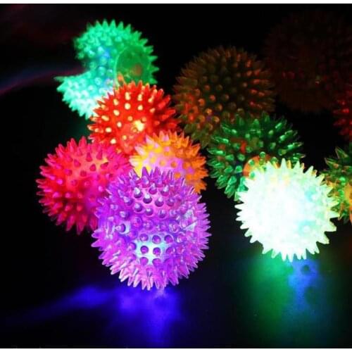 120pcs Colorful Soft Rubber Luminous Pet Puppy Dog Chewing Playing Elastic Ball Toy Randomly Color Small Pet Supplie SN1567