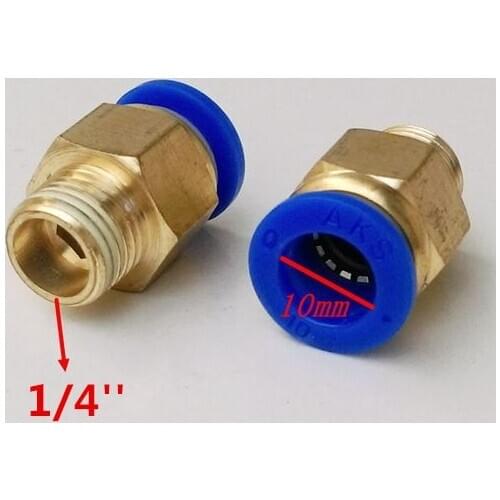 20pcs/lot 10mm Tube 1/4'' Thread Pneumatic Fitting Quick Joint Connector PC10-2