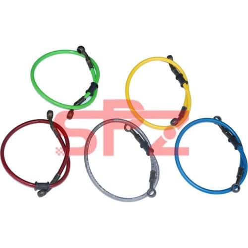 600MM 100% Brand New Motorcycle Dirt Bike Braided Brake Hose Wire Steel Brake Cable Hydraulic Banjo Tube Motorcycle Universal