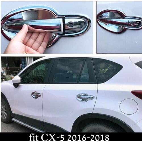 ABS Chromium CX-5 Car Door Handle Door Bowl Cover For Mazda CX-5 CX 5 CX5 2016-2018