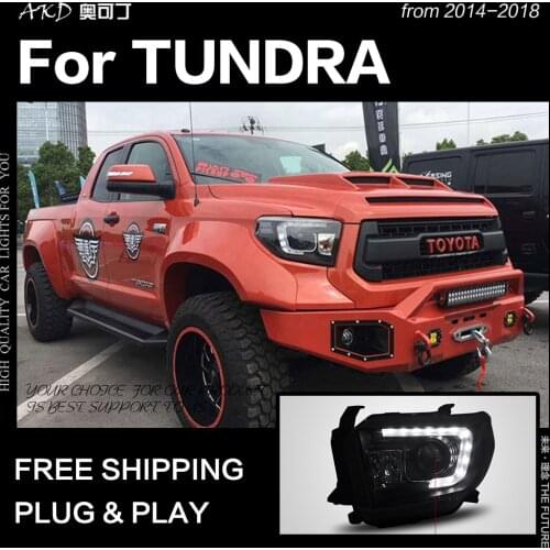 AKD Car Styling for Toyota Tundra Headlights 2014-2018 New Tundra LED Headlight Tundra DRL Bi Xenon Lens Head Lamp Accessories