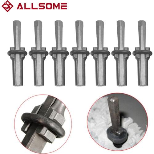 ALSLOME 7pcs New Stone Splitter 9/16" Metal Plug Wedges and Feathers Shims Concrete Rock Splitters Hand Tool HT2081