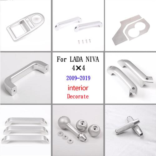 3pcs Aluminum alloy Car Roof Grab Handle Trim For LADA NIVA Accessories