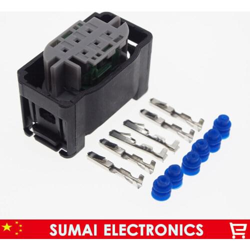 10 sets AMP 6 Pin/way auto restrictor sensor plug connector,auto waterproof electrical plug for BMW