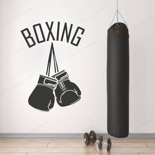 Boxing wall sticker Gym Sticker Wall Decals healthy life wall decorremovable art Mural Gym DecorHJ309