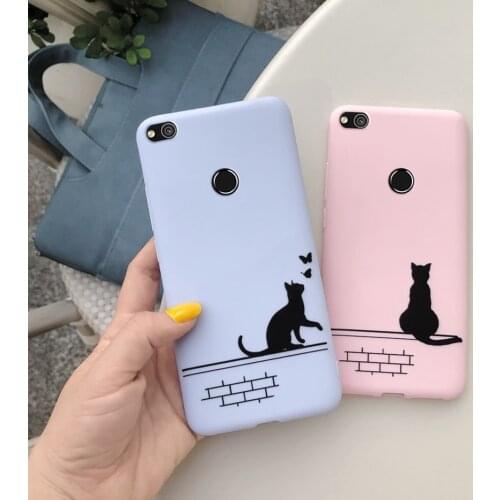 For Huawei P8 Lite 2017 Phone Case Back Cover For Huawei Honor 8 Lite Soft TPU Cute Cartoon Matte Fundas For Huawei P9 Lite 2017