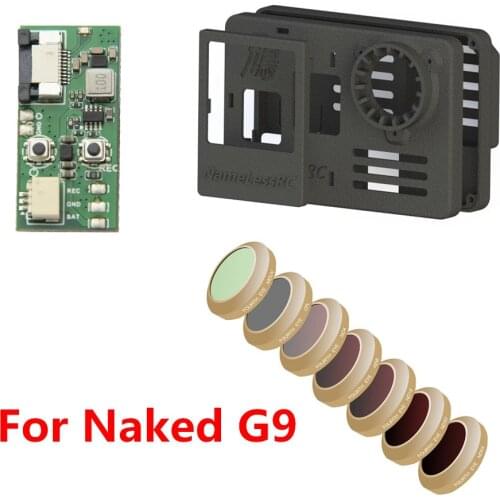 NameLessRC Naked Gopro Hero9 Case with BEC Module Lens Filter MCUV CPL ND4 ND8 ND16 ND32 ND64 for FPV Cinewhoop Drones
