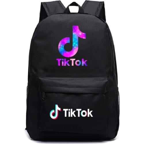 Women Men TIK TOK Canvas Backpack Fashion Teenagers School Bag Large Capacity TIK TOK Printing Travel Backpacks Book Bag