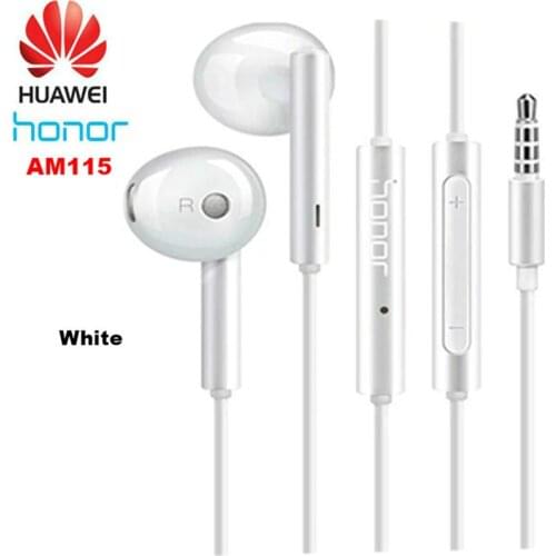 Huawei Honor AM115 Earphone with 3.5mm in Ear Earbuds Headset Wired Control for P10 P9 P8 Lite Mate 7 8 9 cellphone mobile phone