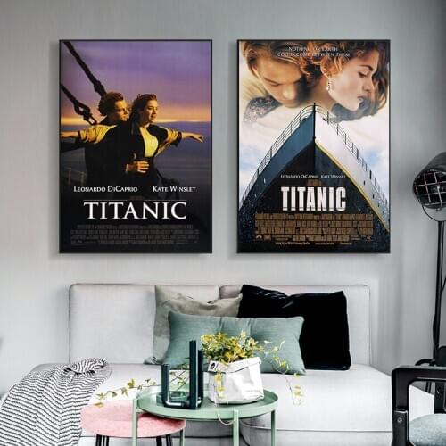 Classical Romantic Movie Posters Wall Art Canvas Figure Paintings Nordic Style Titanic Home Decor Wall Picture For Living Room