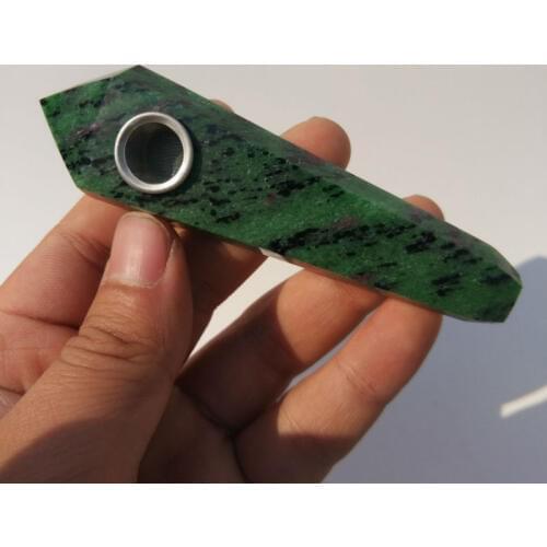 Beautiful natural emerald stone smoking pipes quartz crystal smoking pipes for sale