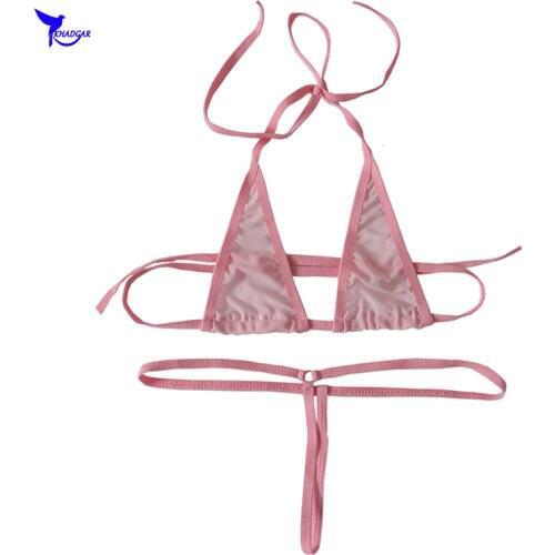 2019 Beach Swimwear G String Micro Bikini Set Hot Colorful Mini bikinis Women Thong Swimsuit Female Extreme Sunbath Bathing Suit