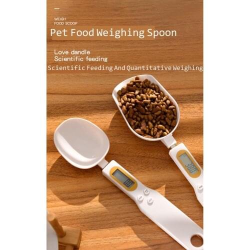 Cat Food Spoon cat food shovel Dog Food Spoon long handle electronic metering weighing spoon measuring spoon matching Food Spoon