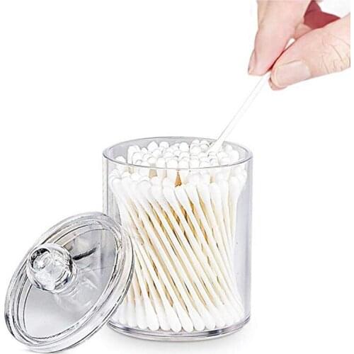 Multifunctional Round Container Cotton Swab Storage Box Makeup Cotton Pad Storage Bag Jewelry Storage Box Candy Jar