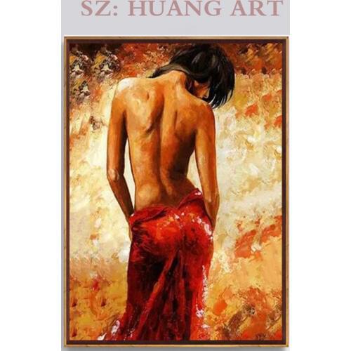 Fashion figure impression abstract sexy woman oil painting beauty nude decoration lobby sofa hotel hot sale
