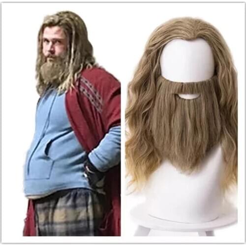 Super Hero Thor Cosplay Wig Thor Costume Cosplay Beard Wig Hair Halloween Canrival Party Wigs