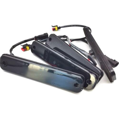 Front AMBER Rear RED Fender LED Side Marker Signal Light For 2003-2009 Hummer H2