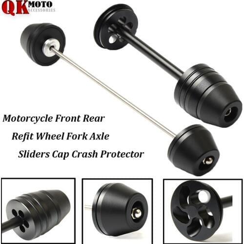 Motorcycle Front & Rear Axle Fork Crash Sliders Cap Pad Wheel Protector Falling Protection For BMW R NINE T R nineT 2013-2018