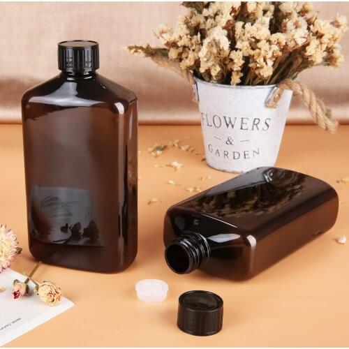 500ml Plastic Refillable Bottles Cosmetic Containers Travel Portable Shampoo Cream Oil Shower Lotion Makeup Storage Container