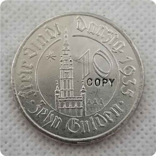 Poland-10-GULDEN-1935-DANZIG-wolne-miasto-Gda-sk-WMG commemorative coins-replica coins medal coins collectibles