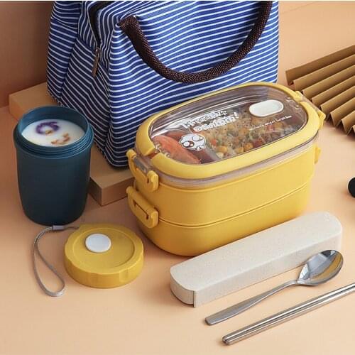 Portable 304 Stainless Steel Lunch Box Office Worker Bento Box 2020 New Large Capacity Student Children Food Container