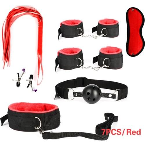 Adults SM Sex Toys Suit Handcuffs Nipple Clamps Whip Spanking Eye Mask Anal Plug Vibrator Butt Set for Man Woman