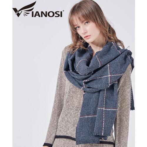 [VIANOSI] 2020 Newest Winter Cashmere Scarfs for Women Fashion Knit Thick Warm Scarves and Shawls Lady Pashmina foulard Girl