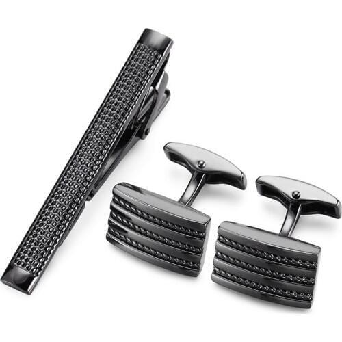 High quality fashion brand Suit Cufflinks tie clip black pattern Cufflinks tie clip, a new design style free shipping