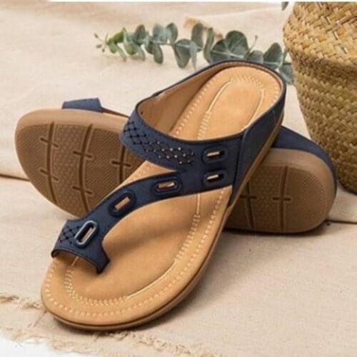 Women summer shoes 2021 fashion flip flops hollow out metal flat sandals casual large size ladies slippers zapatillas muje