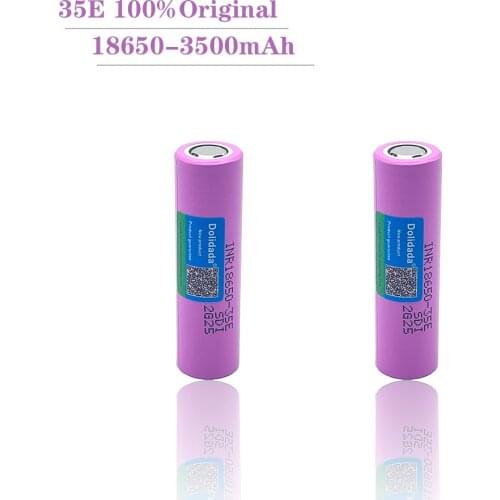 100% Original For dolidadad 18650 3500mAh 20A discharge INR18650 35E 18650 battery Li-ion 3.7v rechargable Battery