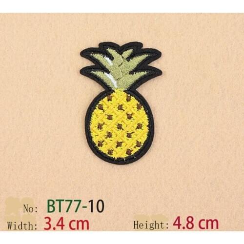 100pcs/pack Diy fruit patches for clothing iron embroidered patch applique iron on patches sewing accessories badge
