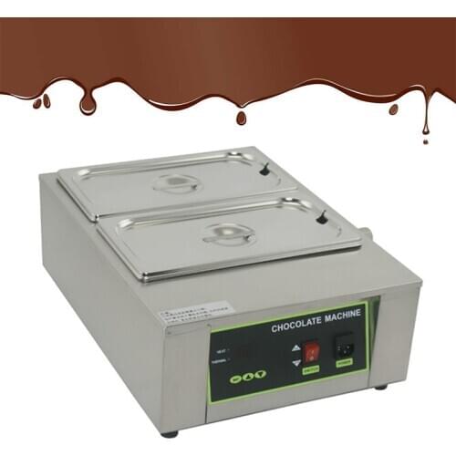 2 tanks commercial chocolate melting machine melt pot