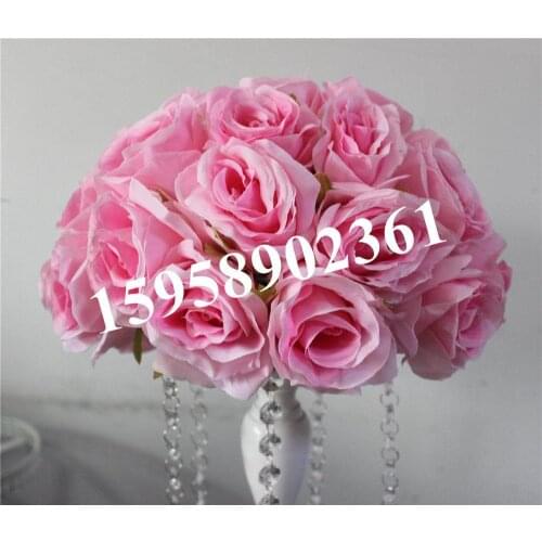 20cm 10pcs/lot -New Arrivals Silk Kissing Rose Flowers Ball for Wedding Party Decoration Several Colors Available