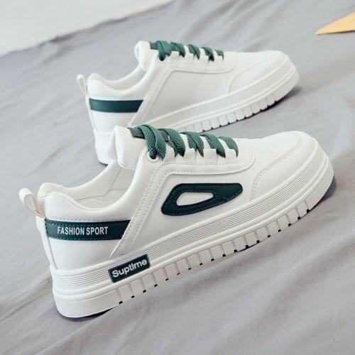 2021 spring Korean version of snow casual shoes green daisy sneakers white shoes womens single shoes sneakers