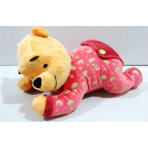 30cm Winnie the Pooh Baby Plush Toys Dolls Luminous Fluorescence Stuffed Toys Cute Bear Stuffed Plush Toys Birthday Present