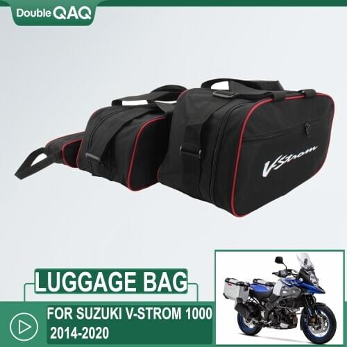 Motorcycle Luggage Bag For SUZUKI V-STROM 1000 Black Trunk Inner Bags v strom 1000 2014-2020 2015 2016 2017 2018 2019