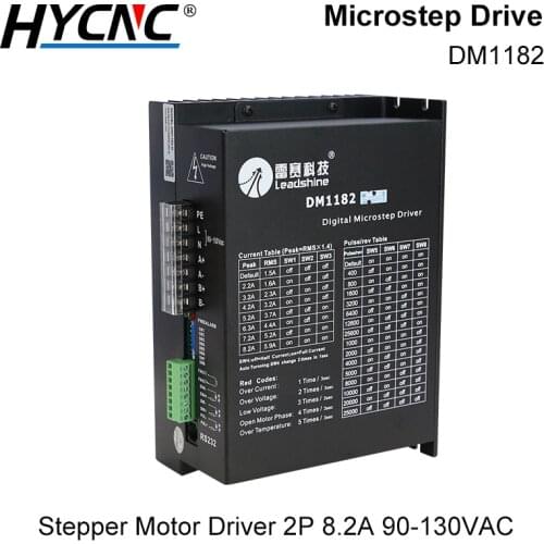 Leadshine DM1182 Micro-Step Driver CNC Stepper Driver 2 Phase 8.2A 90~130VAC With 110 Series Motor For CNC Router Machine