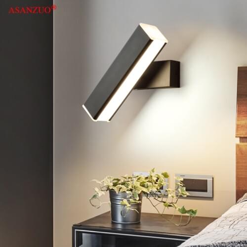 Lampada LED Aluminium wall light fixture rail project Square LED wall lamp bedside room bedroom wall lamp