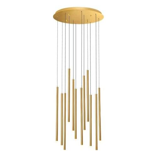 Chandelier simple modern duplex rotating staircase chandeliers hall light creative personality living room chandelier