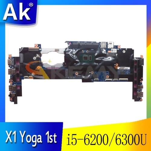 For Lenovo ThinkPad X1 Yoga 1st Gen X1 Carbon 4th Gen laptop motherboard 14282-2M W/ i5 6200/6300U CPU 8G-RAM Mainboard