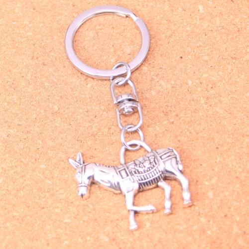 Fashion donkey burro Keychain Pendant Key Rings Shoulder Bag Purse Car Accessories for Women Girl Kids Gift